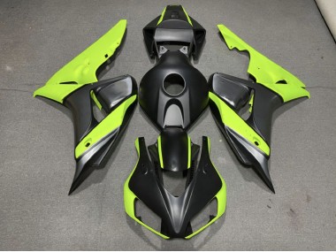 Matt Grau Schwarz & Grün 2006-2007 Honda CBR1000RR Motorrad Verkleidungen