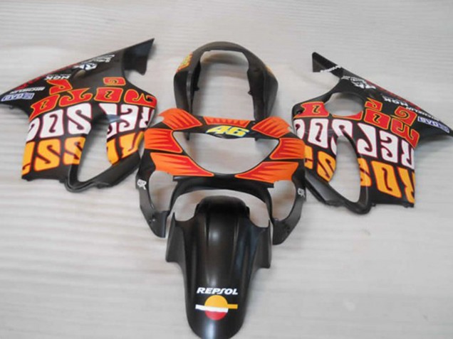 Matt Orange Schwarz & Rot 1999-2000 Honda CBR600 F4 Motorrad Verkleidungen Matt Orange Schwarz & Rot 1999-2000 Honda CBR600 F4 Motorrad Verkleidungen