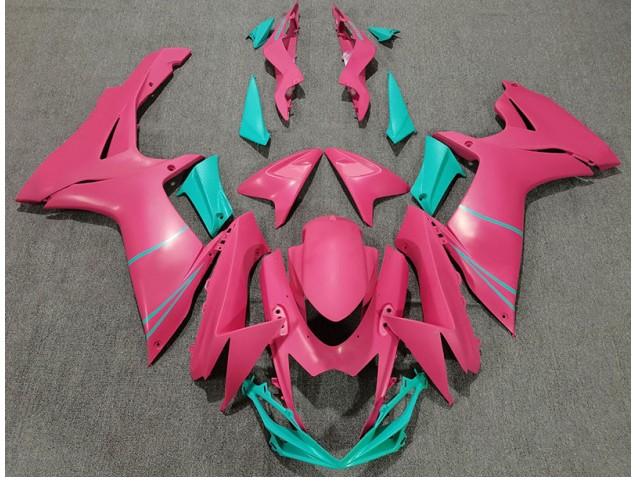 Matt Pink & Blaugrün 2011-2024 Suzuki GSXR 600-750 Motorrad Verkleidungen Matt Pink & Blaugrün 2011-2024 Suzuki GSXR 600-750 Motorrad Verkleidungen