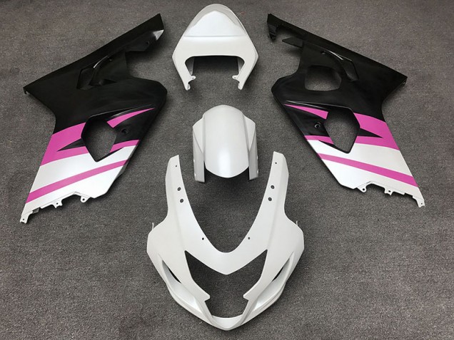 Matt Weiß & Rosa 2004-2005 Suzuki GSXR 600-750 Motorrad Verkleidungen Matt Weiß & Rosa 2004-2005 Suzuki GSXR 600-750 Motorrad Verkleidungen