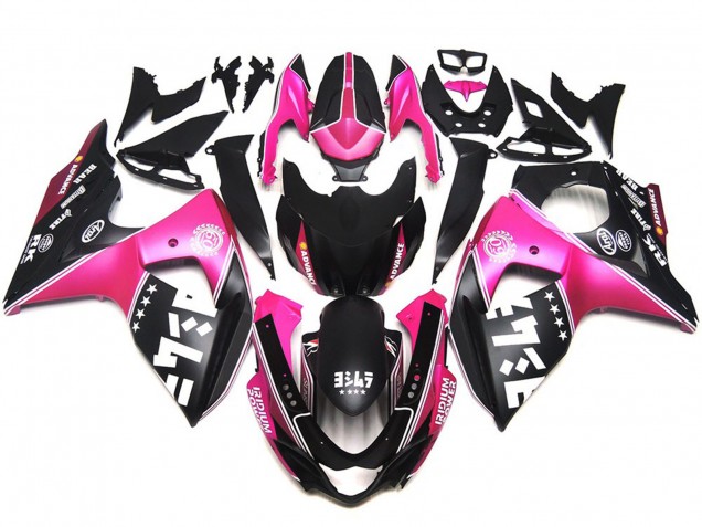 Matt Rosa Benutzerdefinierte Logos 2009-2016 Suzuki GSXR 1000 Motorrad Verkleidungen Matt Rosa Benutzerdefinierte Logos 2009-2016 Suzuki GSXR 1000 Motorrad Verkleidungen