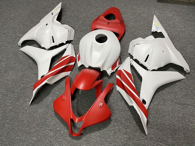Matt Rot / Weiß 2009-2012 Honda CBR600RR Motorrad Verkleidungen Matt Rot / Weiß 2009-2012 Honda CBR600RR Motorrad Verkleidungen