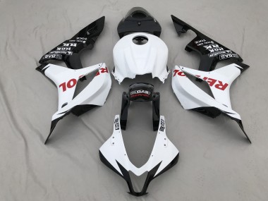 Matt Weiß & -Rot Repsol 2007-2008 Honda CBR600RR Motorrad Verkleidungen