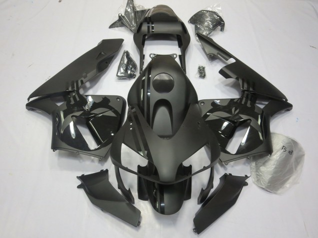 Matt Schwarz 2003-2004 Honda CBR600RR Motorrad Verkleidungen Matt Schwarz 2003-2004 Honda CBR600RR Motorrad Verkleidungen
