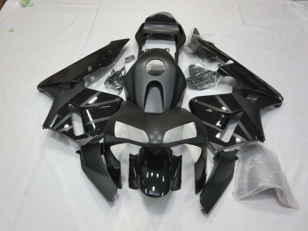 Matt Schwarz 2003-2004 Honda CBR600RR Motorrad Verkleidungen Matt Schwarz 2003-2004 Honda CBR600RR Motorrad Verkleidungen