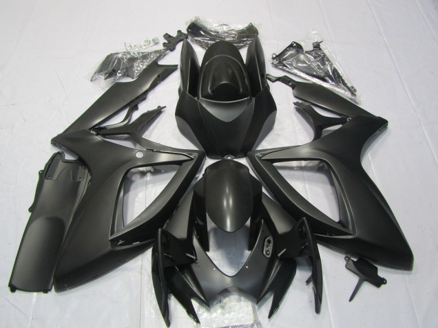 Matt Schwarz 2006-2007 Suzuki GSXR 600-750 Motorrad Verkleidungen Matt Schwarz 2006-2007 Suzuki GSXR 600-750 Motorrad Verkleidungen
