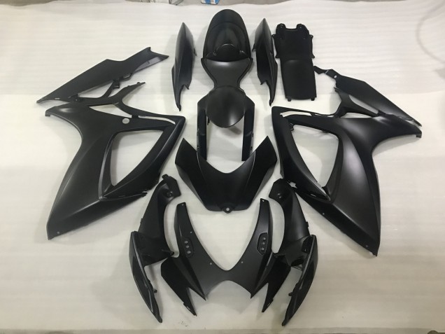 Matt Schwarz 2006-2007 Suzuki GSXR 600-750 Motorrad Verkleidungen Matt Schwarz 2006-2007 Suzuki GSXR 600-750 Motorrad Verkleidungen