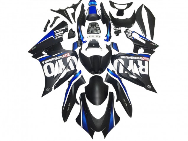 Matt Schwarz & Blau 2017-2023 Suzuki GSXR 1000 Motorrad Verkleidungen Matt Schwarz & Blau 2017-2023 Suzuki GSXR 1000 Motorrad Verkleidungen