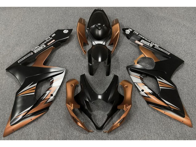 Matt Schwarz & Bronze 2005-2006 Suzuki GSXR 1000 Motorrad Verkleidungen Matt Schwarz & Bronze 2005-2006 Suzuki GSXR 1000 Motorrad Verkleidungen
