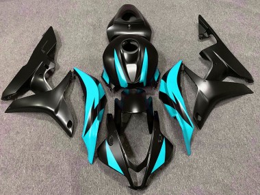 Matt Schwarz & Cyan-Design 2007-2008 Honda CBR600RR Motorrad Verkleidungen