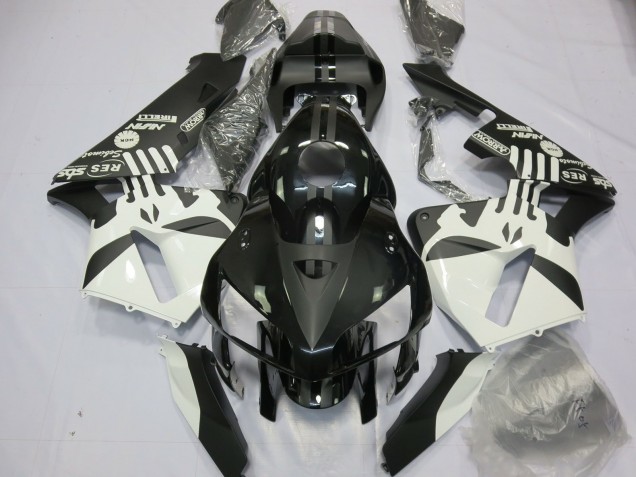 Matt Schwarz & Druckerlogos 2005-2006 Honda CBR600RR Motorrad Verkleidungen Matt Schwarz & Druckerlogos 2005-2006 Honda CBR600RR Motorrad Verkleidungen