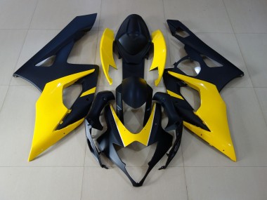 Matt Schwarz & Gelb 2005-2006 Suzuki GSXR 1000 Motorrad Verkleidungen