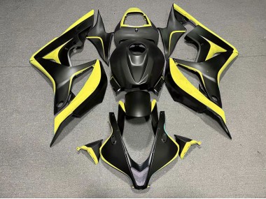 Matt Schwarz & Gelb 2007-2008 Honda CBR600RR Motorrad Verkleidungen