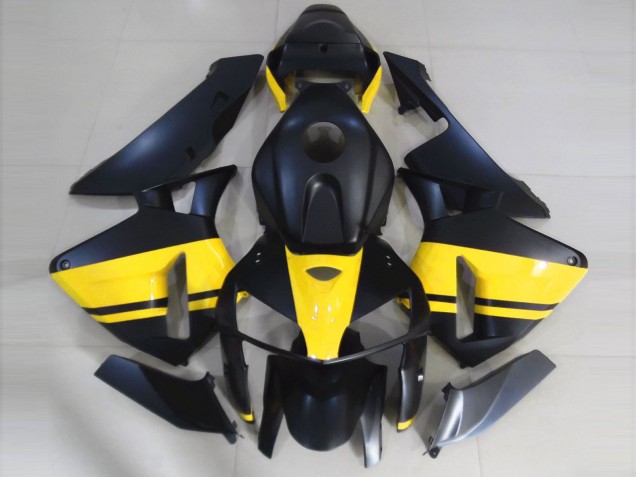 Matt Schwarz & Gelb Glänzend 2005-2006 Honda CBR600RR Motorrad Verkleidungen Matt Schwarz & Gelb Glänzend 2005-2006 Honda CBR600RR Motorrad Verkleidungen