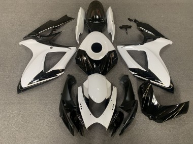 Matt Schwarz & Glänzend Weiß 2006-2007 Suzuki GSXR 600-750 Motorrad Verkleidungen