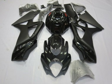 Matt Schwarz Glänzend 2007-2008 Suzuki GSXR 1000 Motorrad Verkleidungen