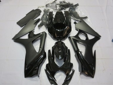 Matt Schwarz Glänzend Schwarz 2007-2008 Suzuki GSXR 1000 Motorrad Verkleidungen