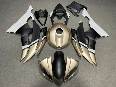 Matt Schwarz & Gold 2008-2016 Yamaha R6 Motorrad Verkleidungen