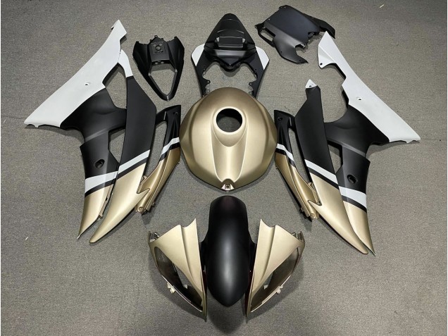 Matt Schwarz & Gold 2008-2016 Yamaha R6 Motorrad Verkleidungen Matt Schwarz & Gold 2008-2016 Yamaha R6 Motorrad Verkleidungen