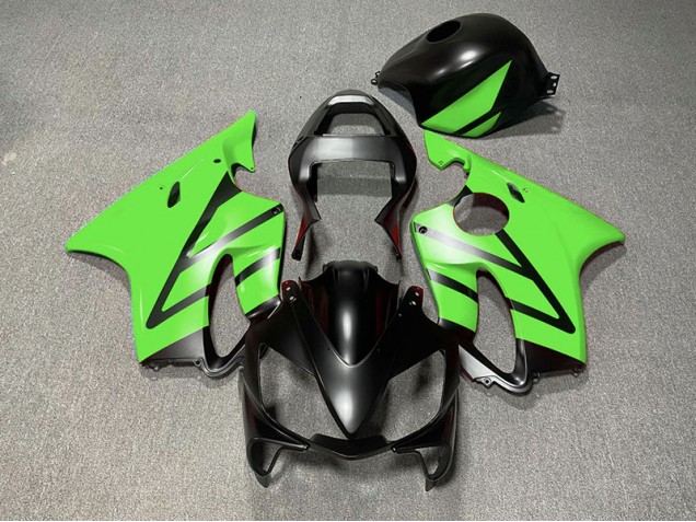 Matt Schwarz & Grün 2001-2003 Honda CBR600 F4i Motorrad Verkleidungen Matt Schwarz & Grün 2001-2003 Honda CBR600 F4i Motorrad Verkleidungen