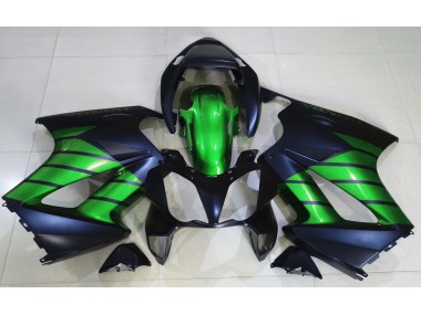 Matt Schwarz & Grün 2002-2012 Honda VFR800 Motorrad Verkleidungen
