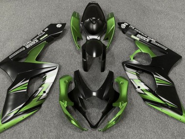Matt Schwarz & Grün 2005-2006 Suzuki GSXR 1000 Motorrad Verkleidungen