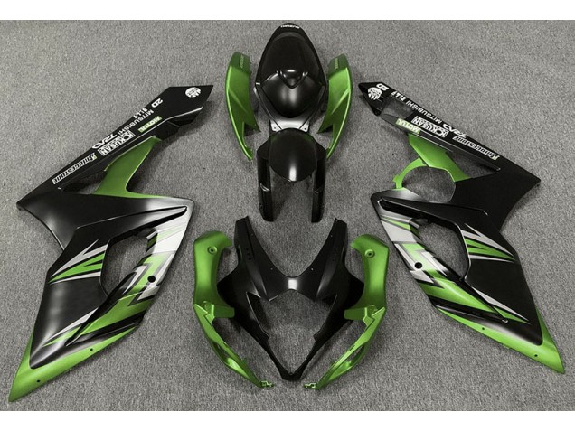 Matt Schwarz & Grün 2005-2006 Suzuki GSXR 1000 Motorrad Verkleidungen Matt Schwarz & Grün 2005-2006 Suzuki GSXR 1000 Motorrad Verkleidungen