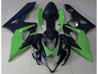 Matt Schwarz & Grün 2005-2006 Suzuki GSXR 1000 Motorrad Verkleidungen