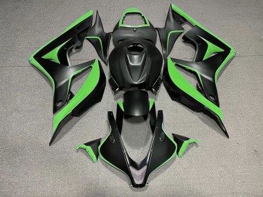 Matt Schwarz & Grün 2007-2008 Honda CBR600RR Motorrad Verkleidungen