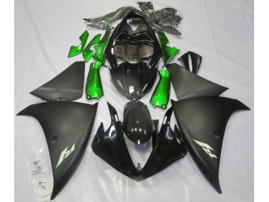 Matt Schwarz & Grün 2009-2011 Yamaha R1 Motorrad Verkleidungen