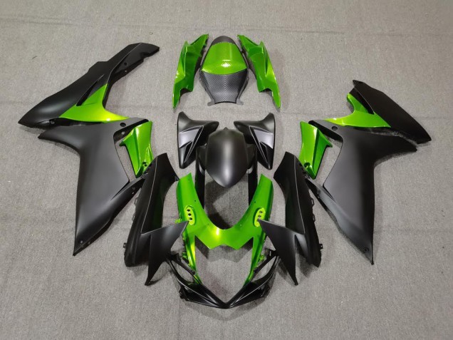 Matt Schwarz & Grün 2011-2024 Suzuki GSXR 600-750 Motorrad Verkleidungen Matt Schwarz & Grün 2011-2024 Suzuki GSXR 600-750 Motorrad Verkleidungen