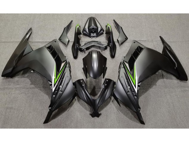 Matt Schwarz & Grün 2013-2018 Kawasaki Ninja 300 Motorrad Verkleidungen Matt Schwarz & Grün 2013-2018 Kawasaki Ninja 300 Motorrad Verkleidungen