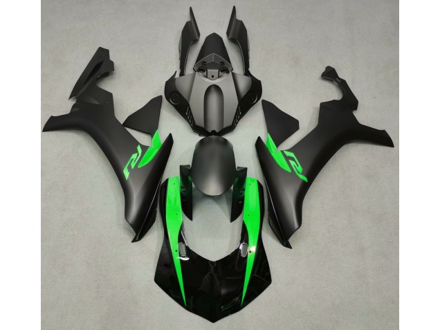 Matt Schwarz & Grün 2015-2019 Yamaha R1 Motorrad Verkleidungen Matt Schwarz & Grün 2015-2019 Yamaha R1 Motorrad Verkleidungen