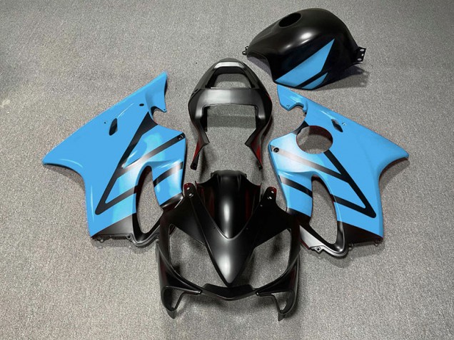 Matt Schwarz & Hellblau 2001-2003 Honda CBR600 F4i Motorrad Verkleidungen Matt Schwarz & Hellblau 2001-2003 Honda CBR600 F4i Motorrad Verkleidungen