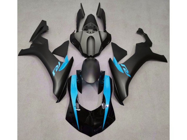 Matt Schwarz & Hellblau 2015-2019 Yamaha R1 Motorrad Verkleidungen Matt Schwarz & Hellblau 2015-2019 Yamaha R1 Motorrad Verkleidungen