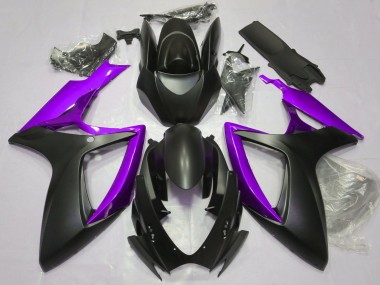 Matt Schwarz & Lila 2006-2007 Suzuki GSXR 600-750 Motorrad Verkleidungen