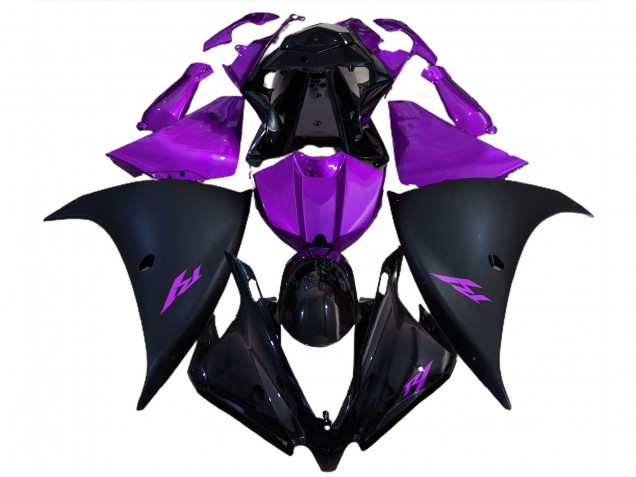 Matt Schwarz & Lila 2012-2014 Yamaha R1 Motorrad Verkleidungen Matt Schwarz & Lila 2012-2014 Yamaha R1 Motorrad Verkleidungen