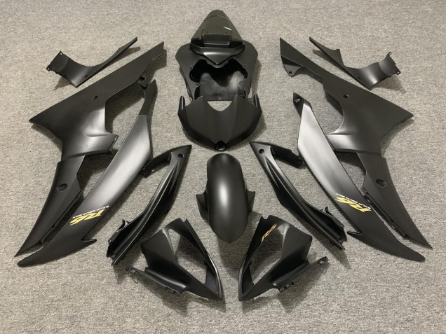 Matt Schwarz Mit Goldenem Logo 2008-2016 Yamaha R6 Motorrad Verkleidungen Matt Schwarz Mit Goldenem Logo 2008-2016 Yamaha R6 Motorrad Verkleidungen