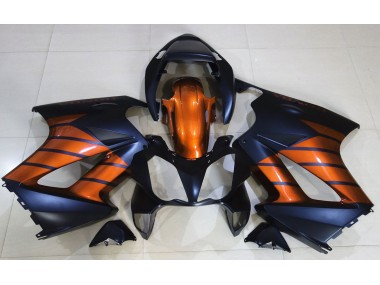 Matt Schwarz & Orange 2002-2012 Honda VFR800 Motorrad Verkleidungen
