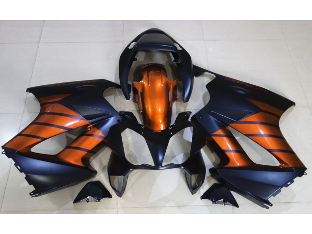 Matt Schwarz & Orange 2002-2012 Honda VFR800 Motorrad Verkleidungen Matt Schwarz & Orange 2002-2012 Honda VFR800 Motorrad Verkleidungen