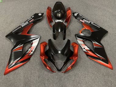 Matt Schwarz & Orange 2005-2006 Suzuki GSXR 1000 Motorrad Verkleidungen