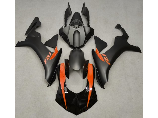 Matt Schwarz & Orange 2015-2019 Yamaha R1 Motorrad Verkleidungen Matt Schwarz & Orange 2015-2019 Yamaha R1 Motorrad Verkleidungen