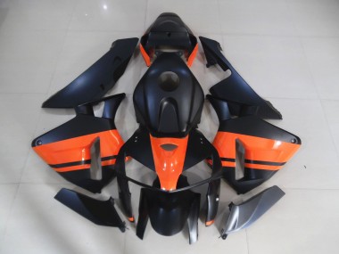 Matt Schwarz & Orange Glänzend 2005-2006 Honda CBR600RR Motorrad Verkleidungen