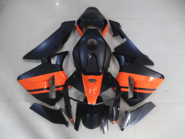 Matt Schwarz & Orange Glänzend 2005-2006 Honda CBR600RR Motorrad Verkleidungen Matt Schwarz & Orange Glänzend 2005-2006 Honda CBR600RR Motorrad Verkleidungen