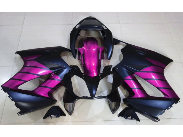 Matt Schwarz & Pink 2002-2012 Honda VFR800 Motorrad Verkleidungen Matt Schwarz & Pink 2002-2012 Honda VFR800 Motorrad Verkleidungen