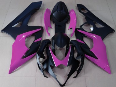 Matt Schwarz & Pink 2005-2006 Suzuki GSXR 1000 Motorrad Verkleidungen