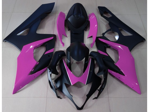 Matt Schwarz & Pink 2005-2006 Suzuki GSXR 1000 Motorrad Verkleidungen Matt Schwarz & Pink 2005-2006 Suzuki GSXR 1000 Motorrad Verkleidungen