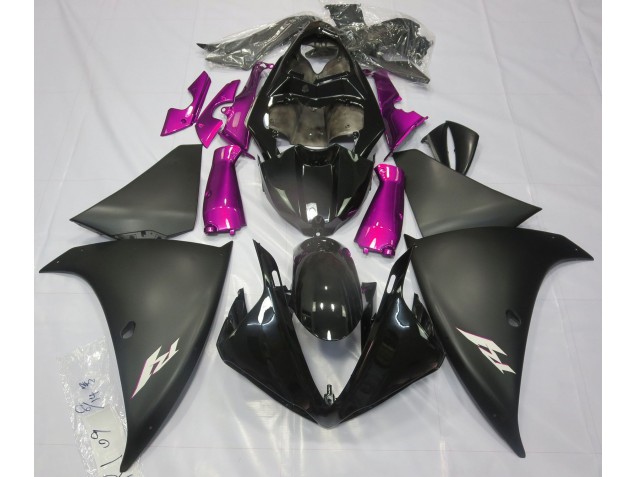 Matt Schwarz & Pink 2009-2011 Yamaha R1 Motorrad Verkleidungen Matt Schwarz & Pink 2009-2011 Yamaha R1 Motorrad Verkleidungen
