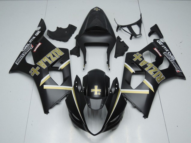 Matt Schwarz Rizla 2003-2004 Suzuki GSXR 1000 Motorrad Verkleidungen Matt Schwarz Rizla 2003-2004 Suzuki GSXR 1000 Motorrad Verkleidungen