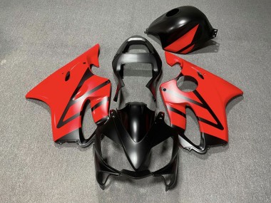 Matt Schwarz & Rot 2001-2003 Honda CBR600 F4i Motorrad Verkleidungen